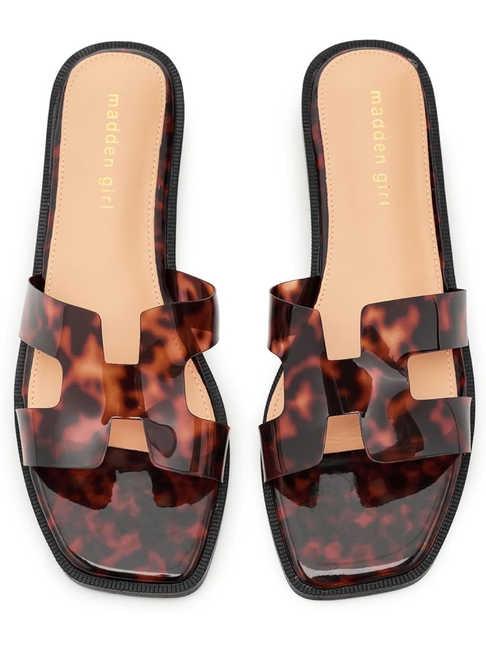 Madden Girl | tortoise vinyl slide sandal